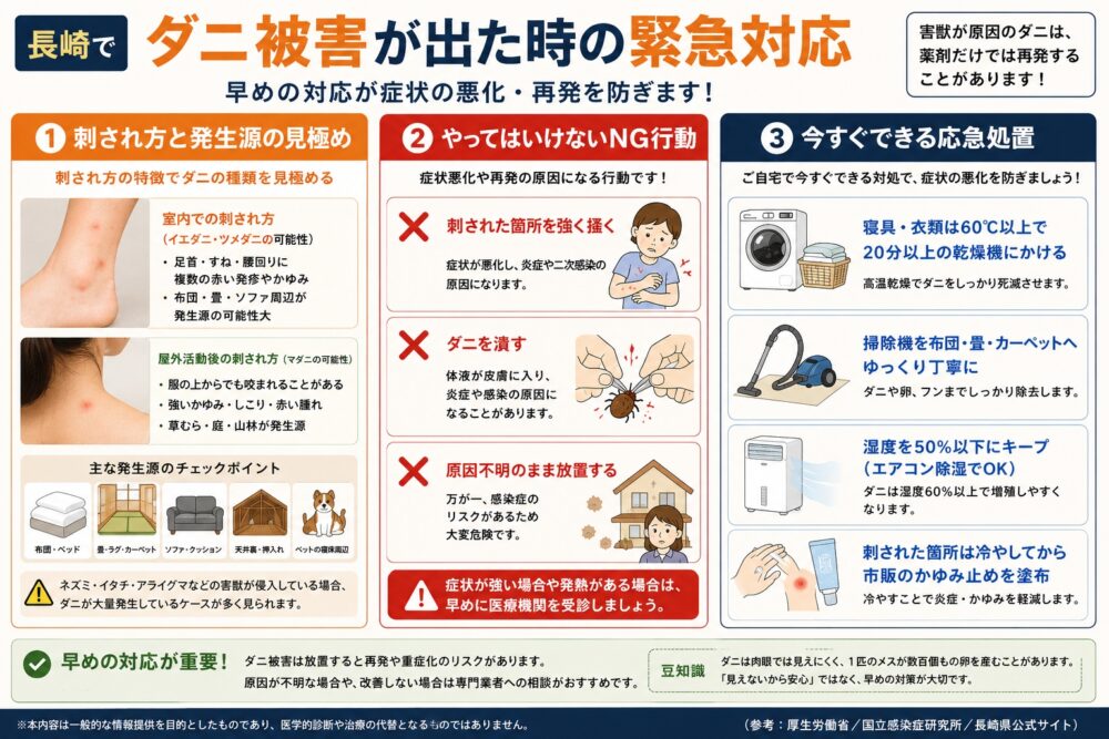 長崎でダニ被害が出た時の緊急対応