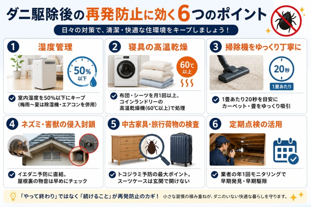 ダニ駆除後の再発防止に効く6つのポイント