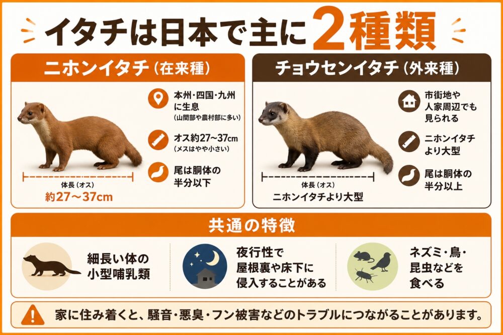イタチとはどんな動物か|基本的な特徴