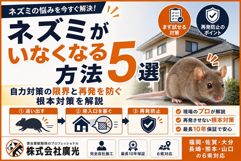 ネズミがいなくなる方法5選！自力の限界と再発を防ぐ根本対策を解説