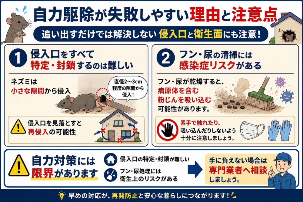 自力駆除が失敗しやすい理由と注意点