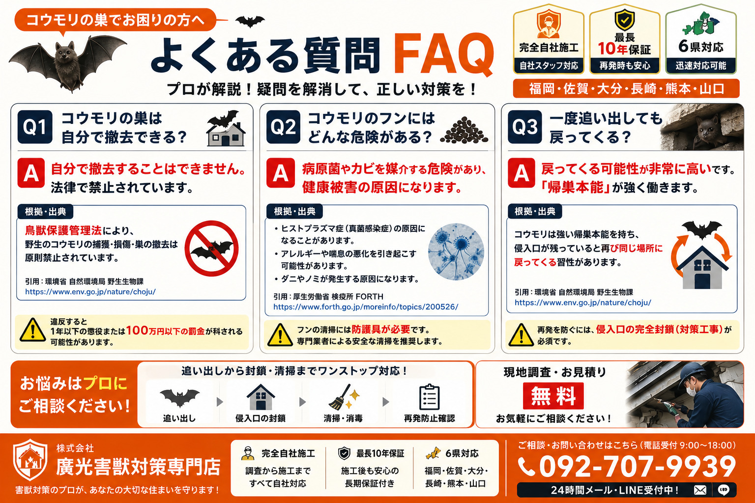 コウモリの巣に関するよくある質問