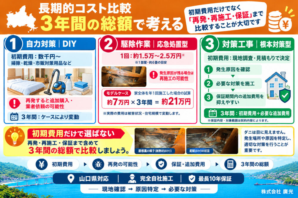 長期的コスト比較|3年間で本当に安いのはどれか