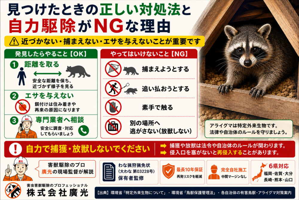 見つけたときの正しい対処法と自力駆除がNGな理由