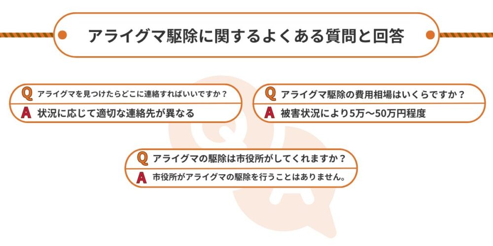アライグマ駆除に関するよくある質問と回答
