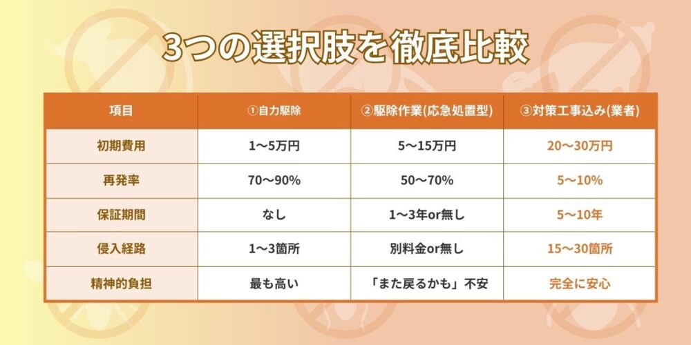 選択肢を徹底比較　アライグマ