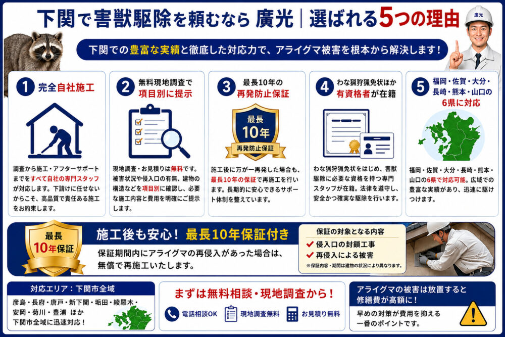 下関で害獣駆除を頼むなら廣光
