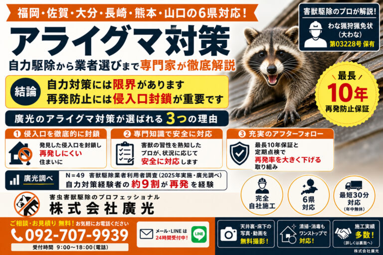 アライグマ対策｜自力駆除から業者選びまで専門家が徹底解説 - 害獣