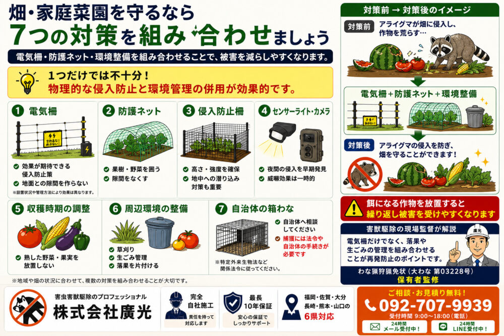 畑・家庭菜園のアライグマ対策7選