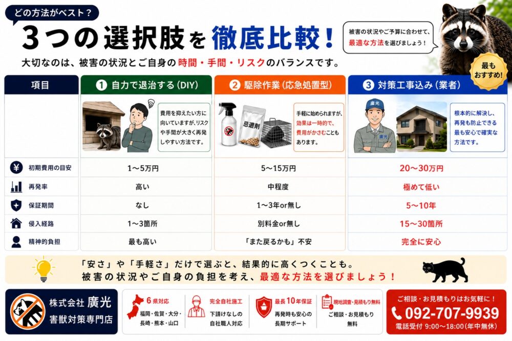 3つの選択肢を徹底比較