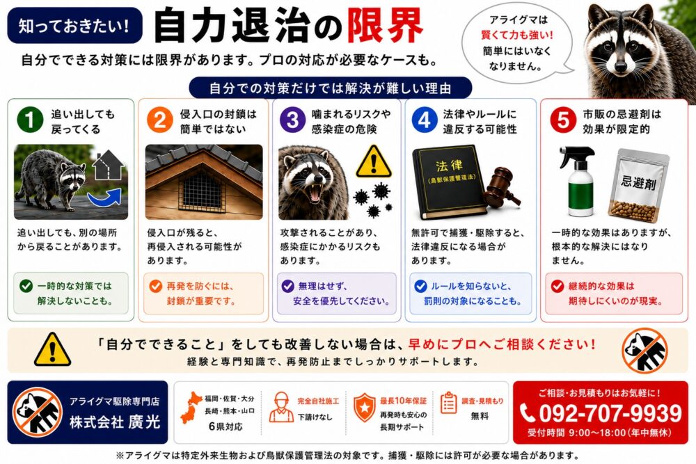 自力退治の限界と正直な現実
