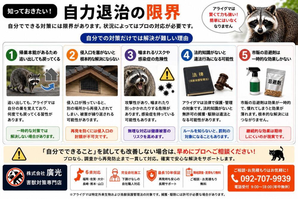 自力退治の限界と正直な現実