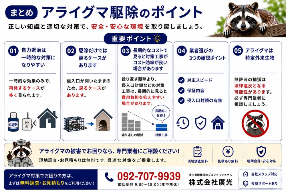 まとめ アライグマ駆除