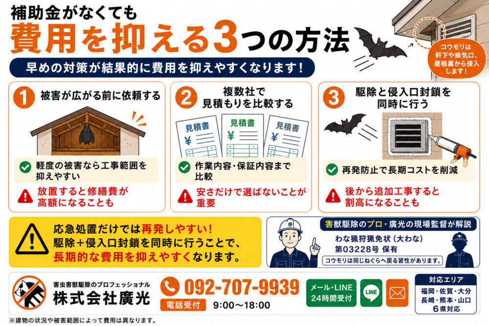 補助金がなくても費用を抑える3つの方法