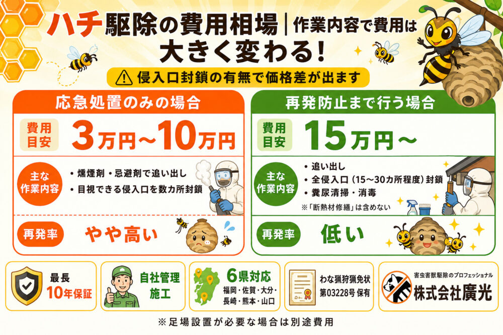 駆除作業と対策工事の違い