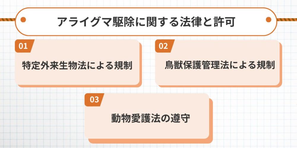 アライグマ駆除に関する法律と許可