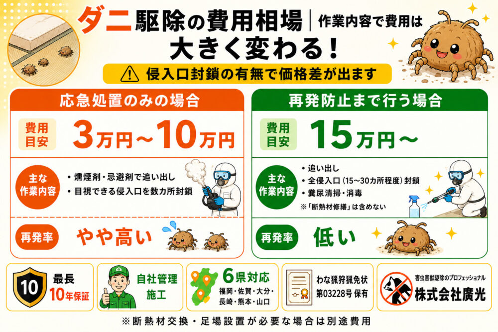 駆除作業と対策工事の違い｜発生源の根本対策なしには再発する