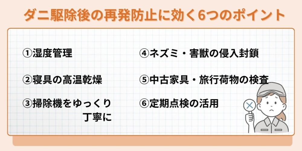 ダニ駆除後の再発防止に効く6つのポイント