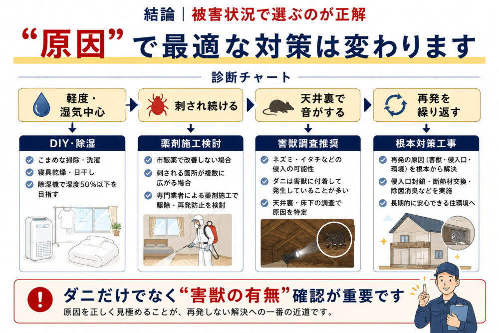 結論 被害状況で選ぶのが正解