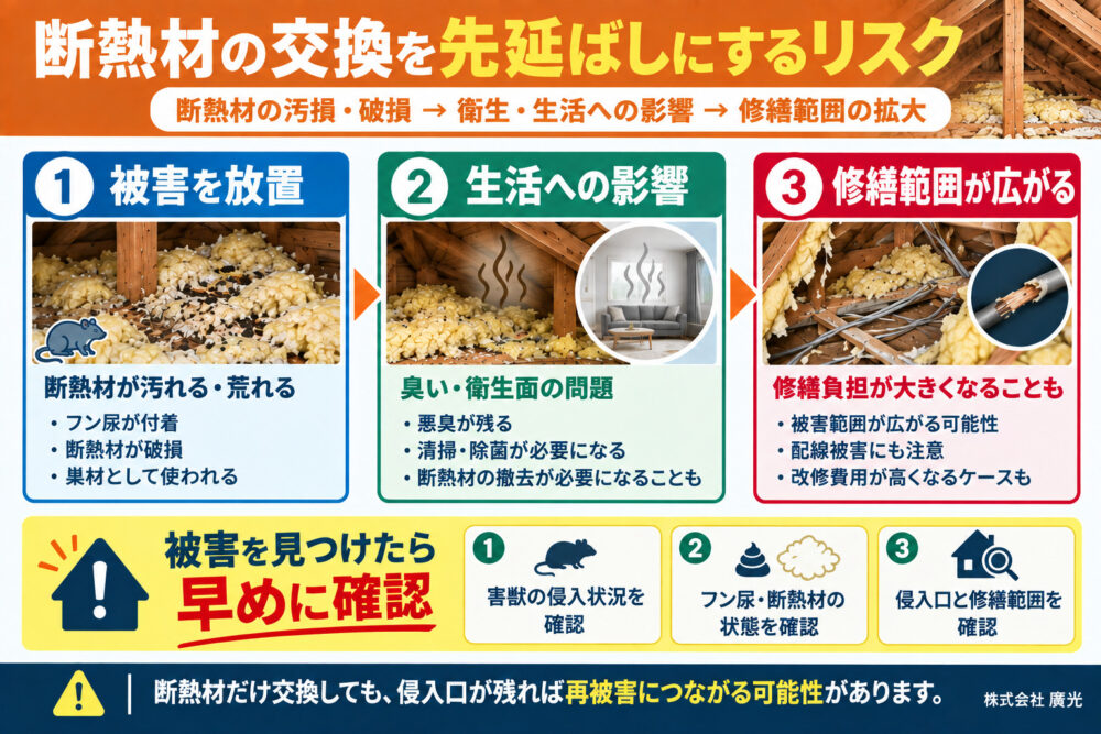 断熱材の交換を先延ばしにするリスク