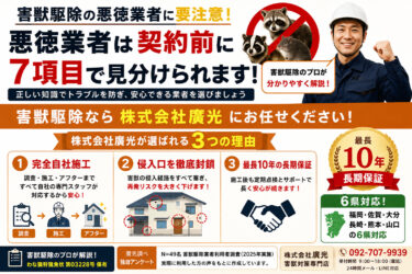 害獣駆除の悪徳業者の見分け方7選|高額請求されたときの相談先も解説
