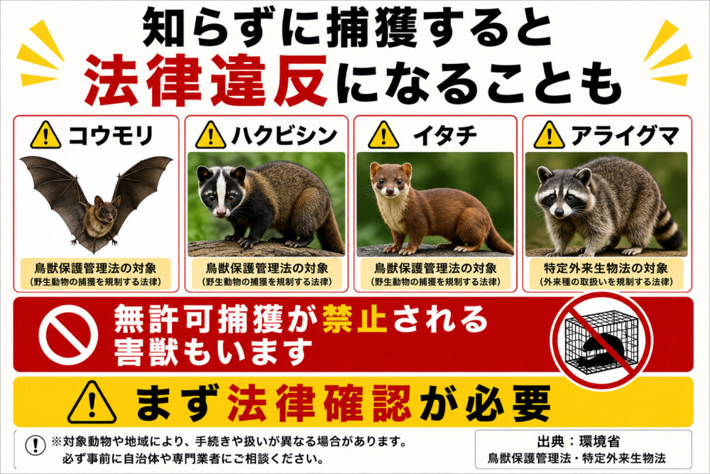 知らないと違法？害獣駆除で押さえるべき法的知識