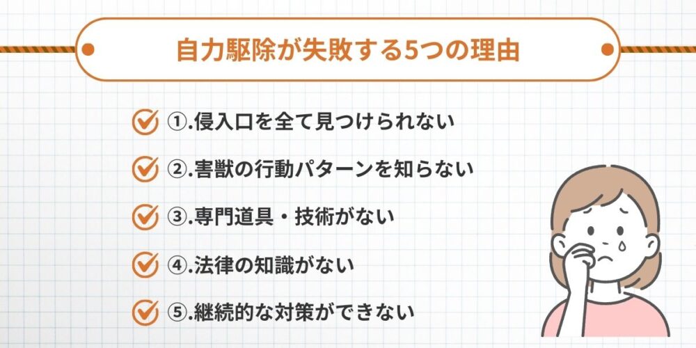 自力駆除が失敗する理由