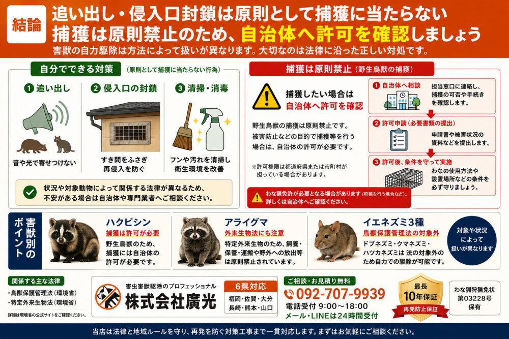 害獣駆除の夜間・深夜料金は割増になる?