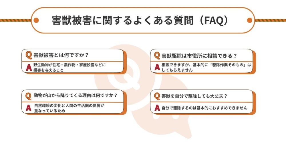 害獣被害に関するよくある質問
