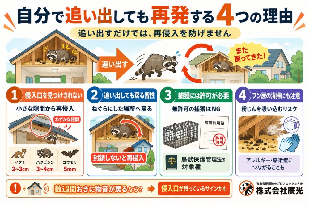 自分で追い出しても再発する4つの理由