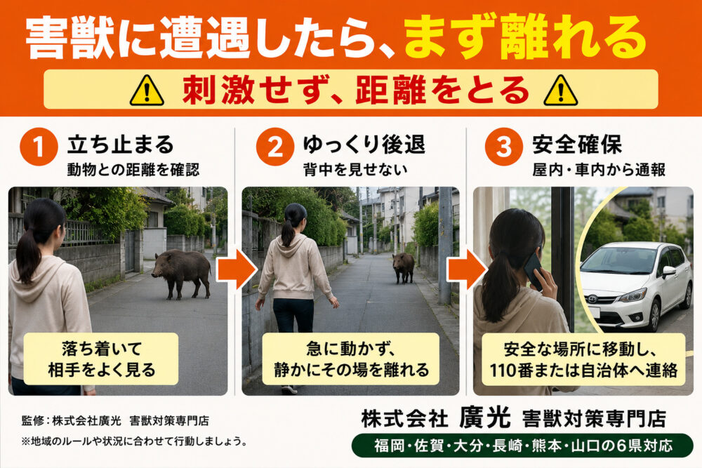 害獣に遭遇したら