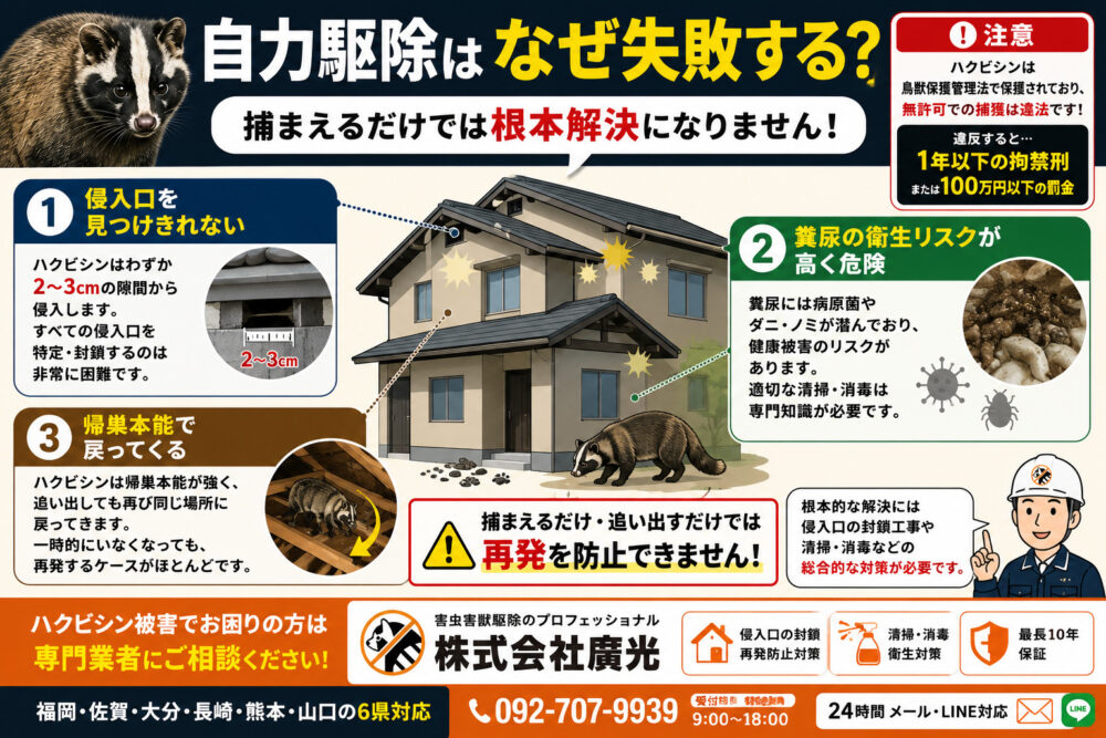 自力駆除の限界と失敗する3つの理由
