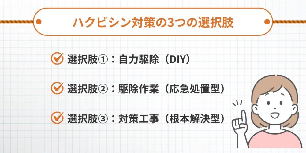 ハクビシン対策　選択肢