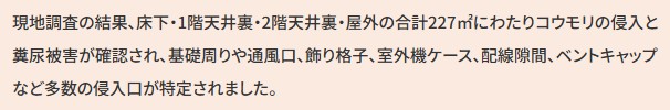 株式会社廣光害獣対策専門店　白蟻　事例