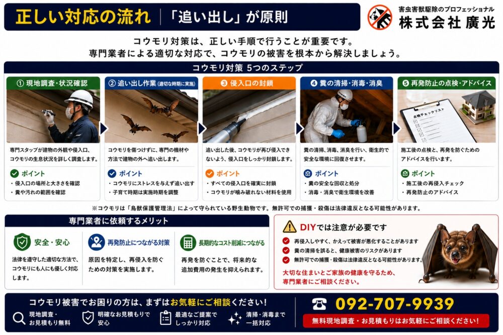 正しい対応：「追い出し」が原則