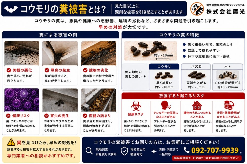 コウモリの糞被害が深刻な理由