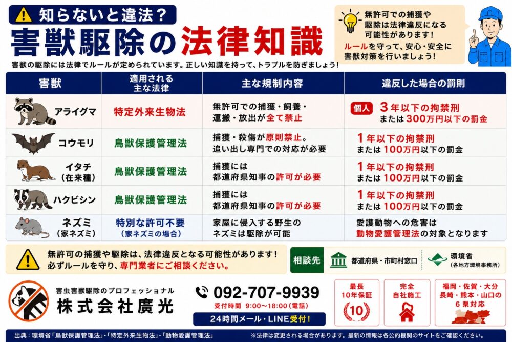 害獣駆除に関わる法律知識