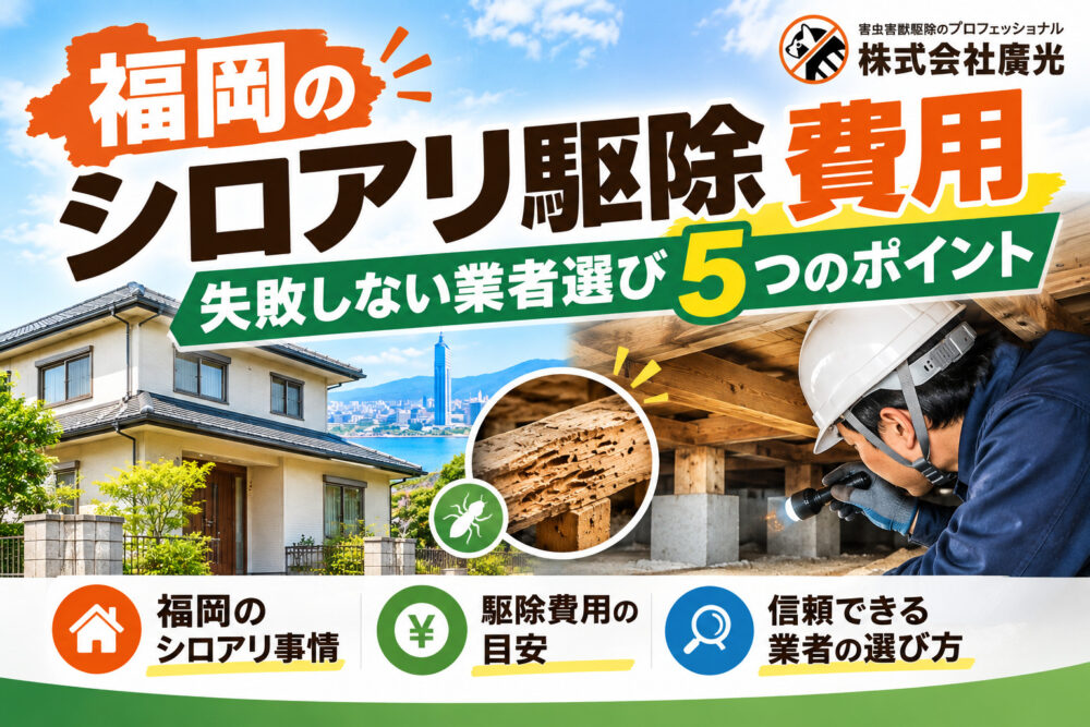 福岡のシロアリ駆除費用と業者の選び方｜失敗しない5つのポイント