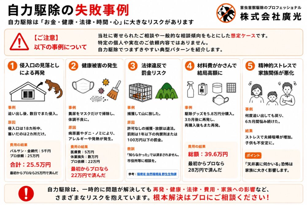 自力駆除の限界と失敗事例