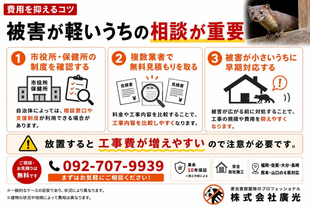 費用を抑えるために知っておきたいこと