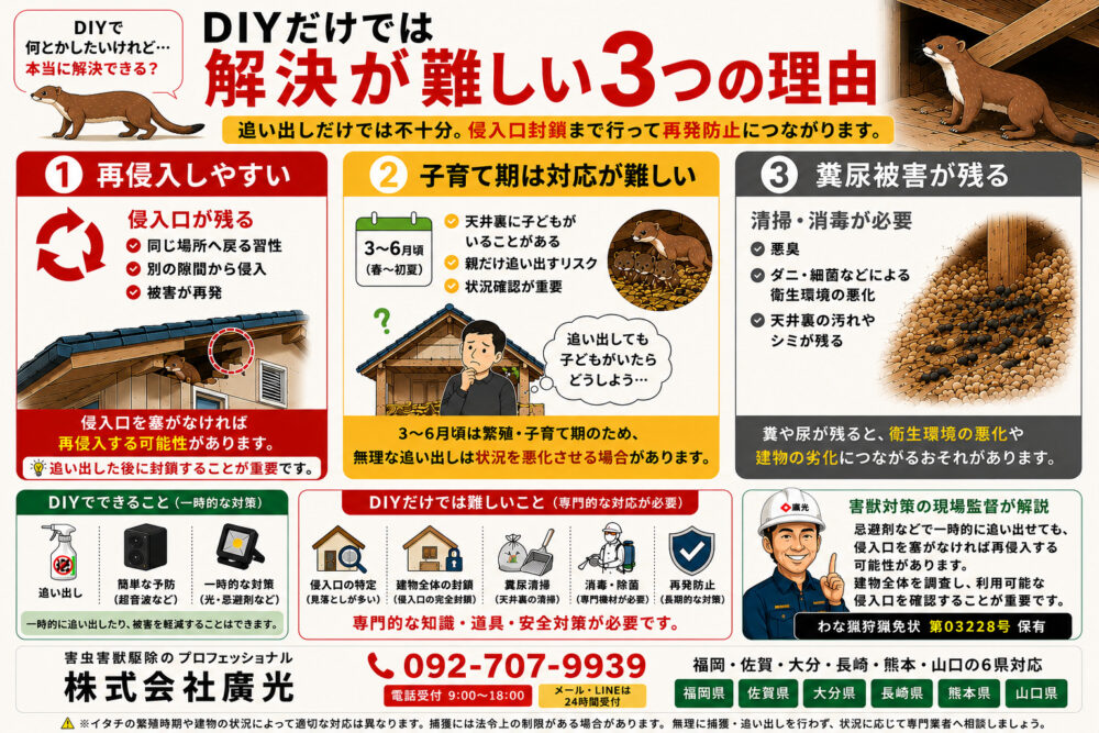 自力駆除の重大な3つの限界