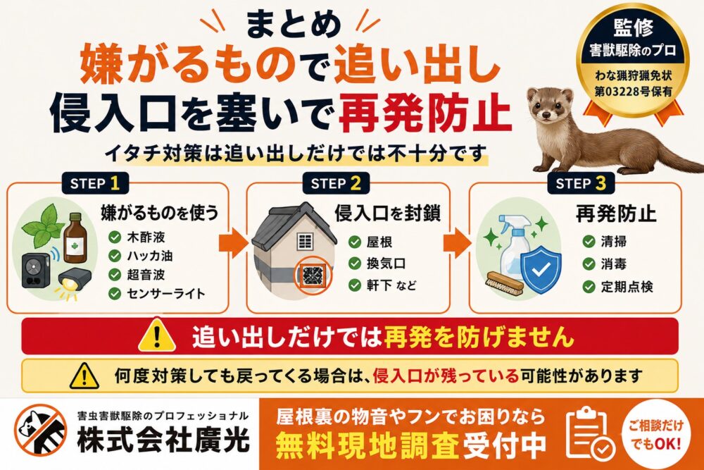 イタチが苦手なものまとめ