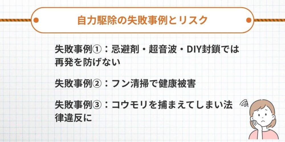 自力駆除の失敗知れとリスク