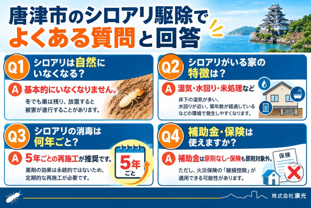 唐津市のシロアリ駆除でよくある質問と回答
