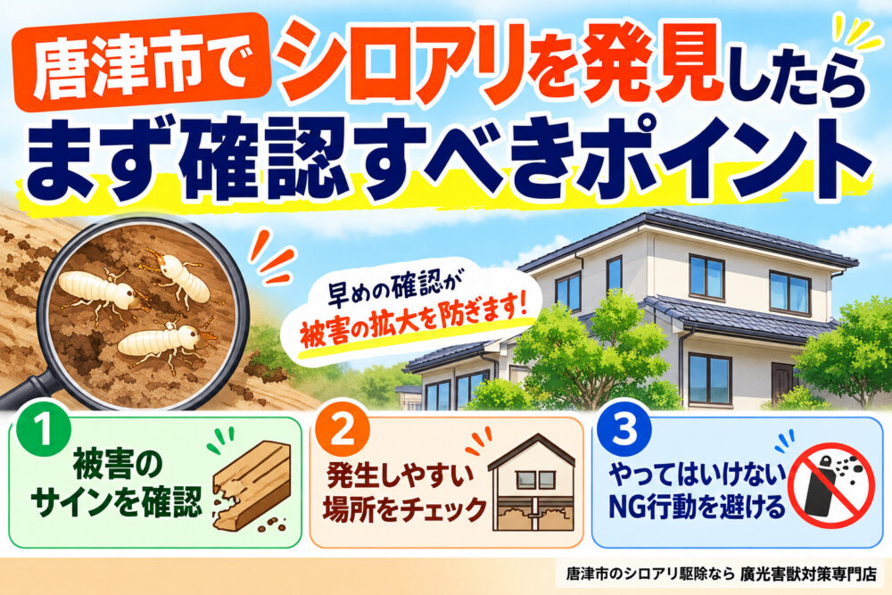 唐津市でシロアリを発見したらまず確認すべきポイント