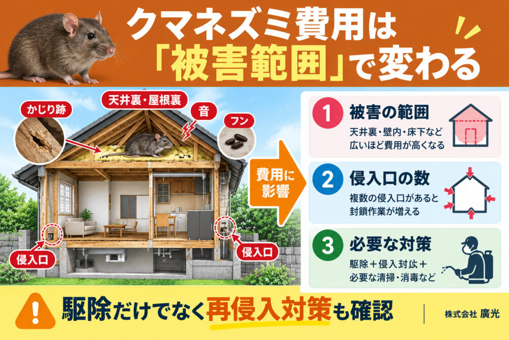 クマネズミの駆除費用はいくら？相場の目安と業者の選び方を解説