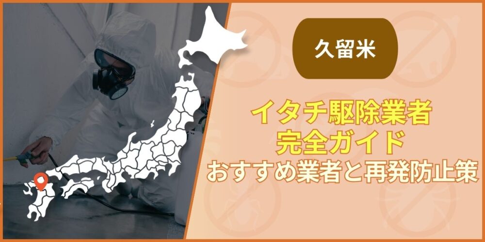 久留米市のイタチ駆除費用と業者選び｜再発させない対策