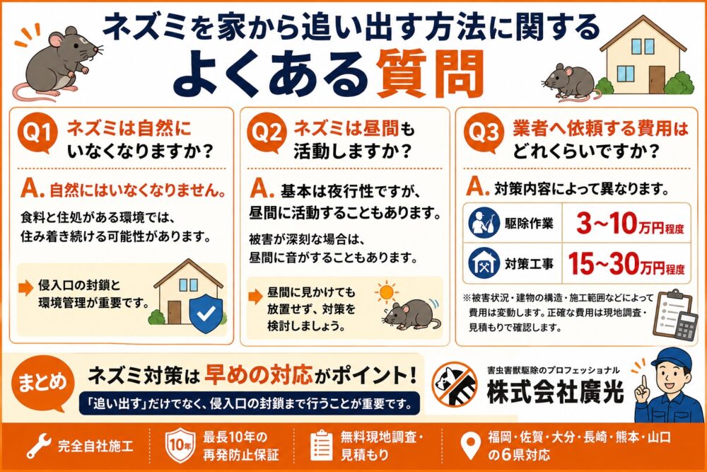 ネズミを家から追い出す方法に関するよくある質問