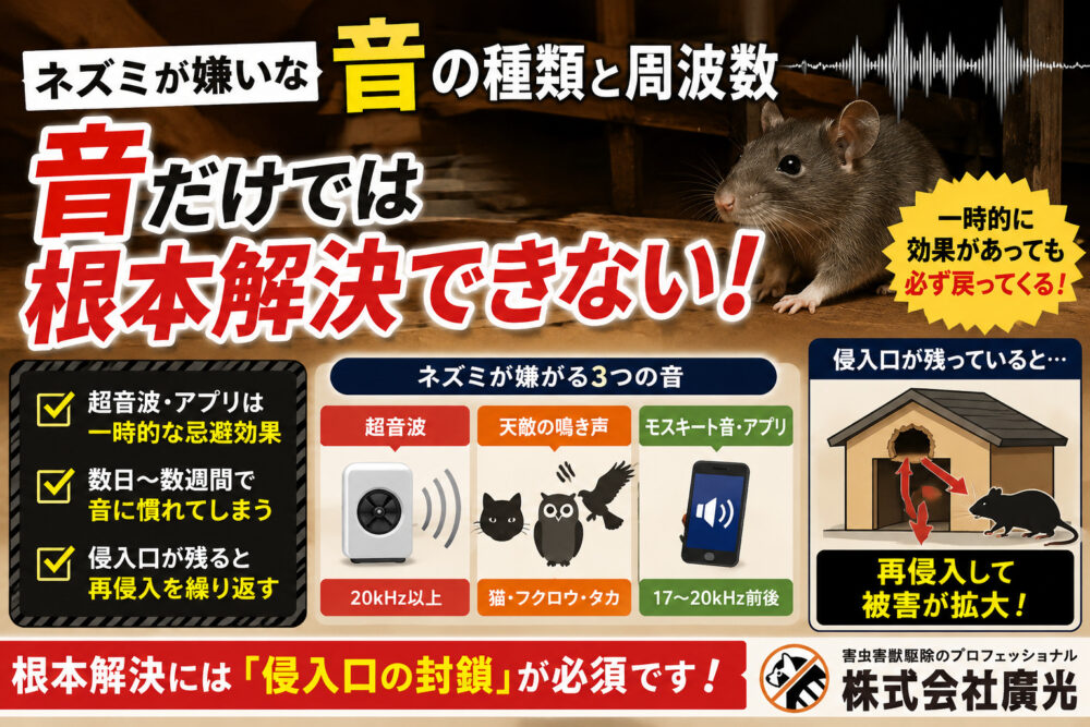 ネズミの嫌いな音の種類と周波数｜超音波・アプリの効果と限界を解説
