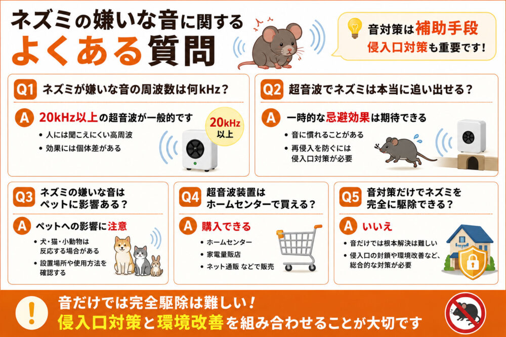 ネズミの嫌いな音に関するよくある質問